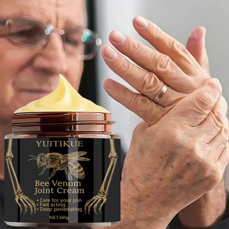 Bee Venom Joint Cream 60g - Ultra-Premium Formula, Fast Acting & Deep Penetrating, Moisturizes Skin, Easy Absorption Non-Sticky Oasis Select