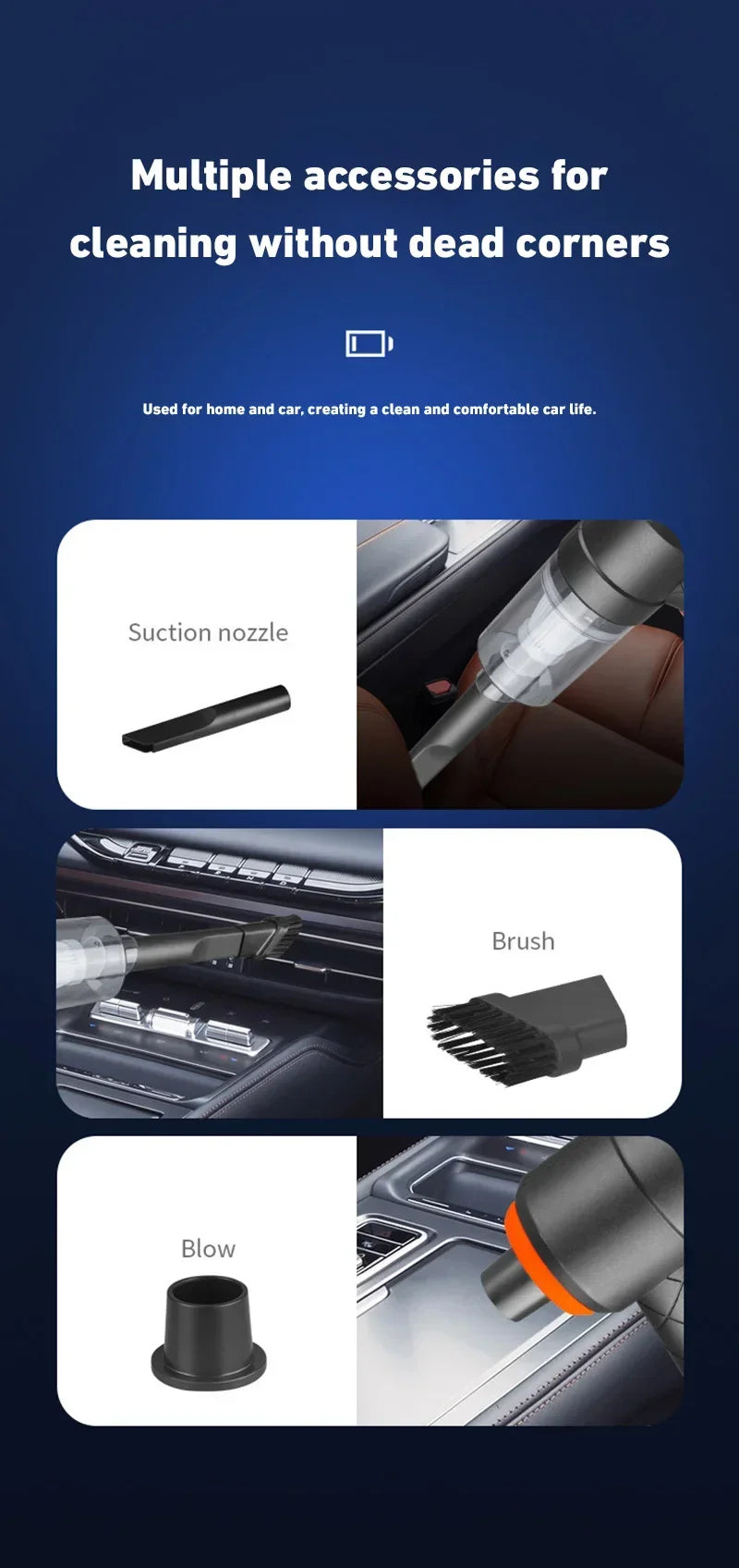 Wireless Handheld Car Vacuum Cleaner – 9000Pa Portable Mini
