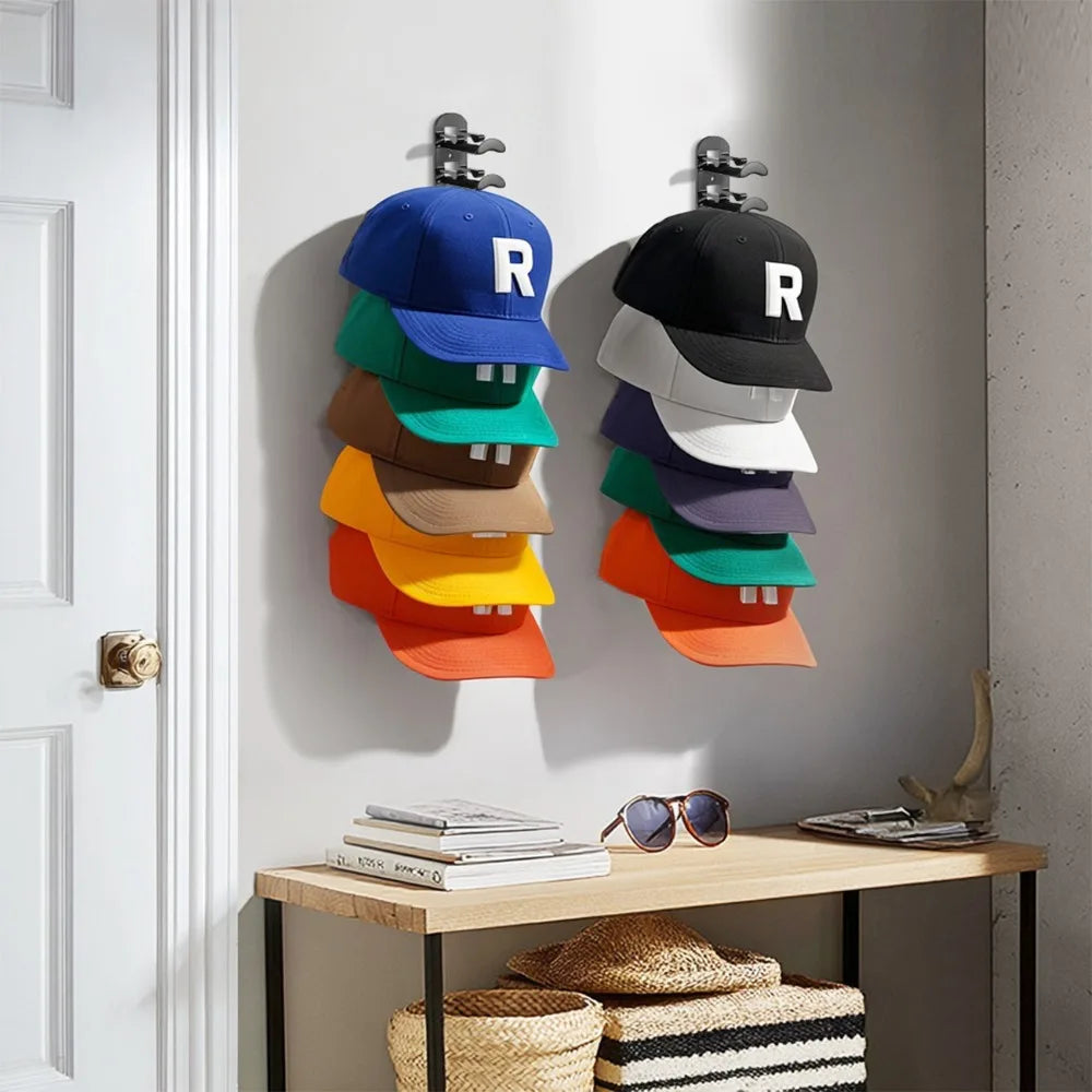 Heavy Duty Cap Organizer, Vertical Hat Rack Holds 20+ Caps,Space Saving Plastic Holder with No Tools Assembly for Bedroom,Closet Oasis Select