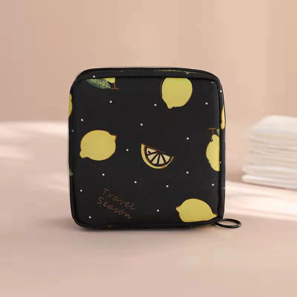 Cartoon Sanitary Pad & Lipstick Storage Pouch | Large Capacity