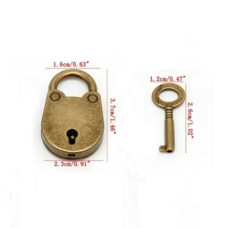 Unlock the Charm of the Past with This Mini Old Vintage Metal Lock and Key Padlock Oasis Select