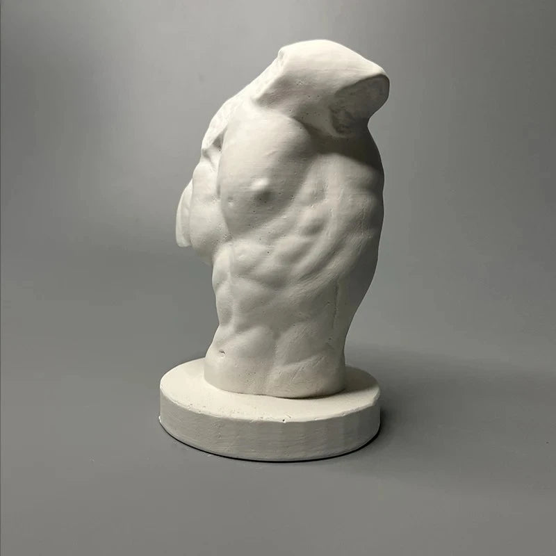 Plaster Statue Desk Decoration Ornaments Plaster Bodybuilding HalfFigure Aesthetic Desk Art Sculpture Room Aesthetic Decor Oasis Select