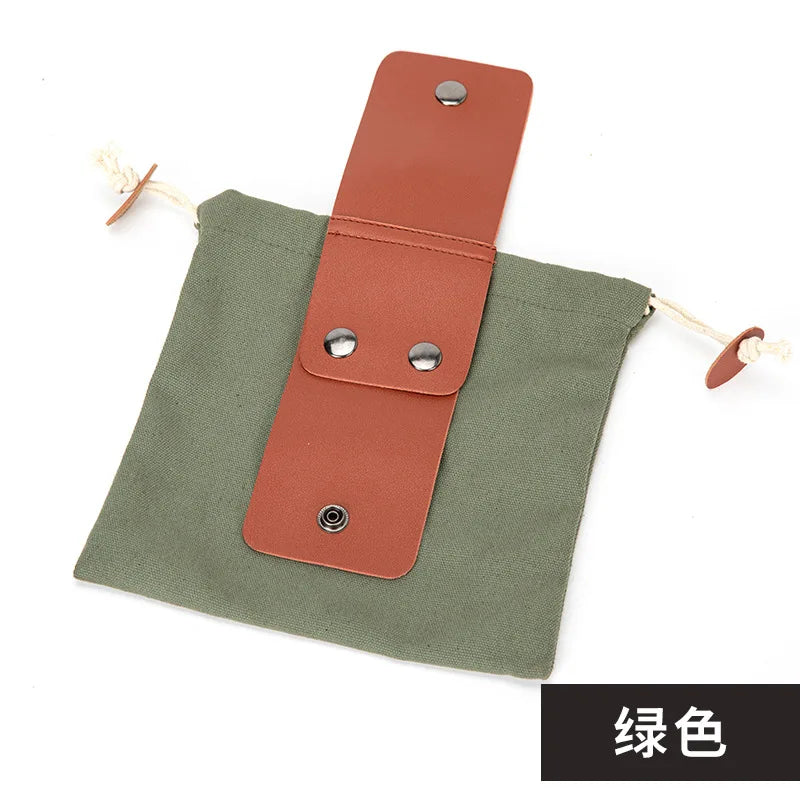 Outdoor Fruit Picking Bag Waist Hanging Tools Fanny Pack Bag Bundle Pocket Folding Canvas Tools Storage Bag Organizer Oasis Select Green
