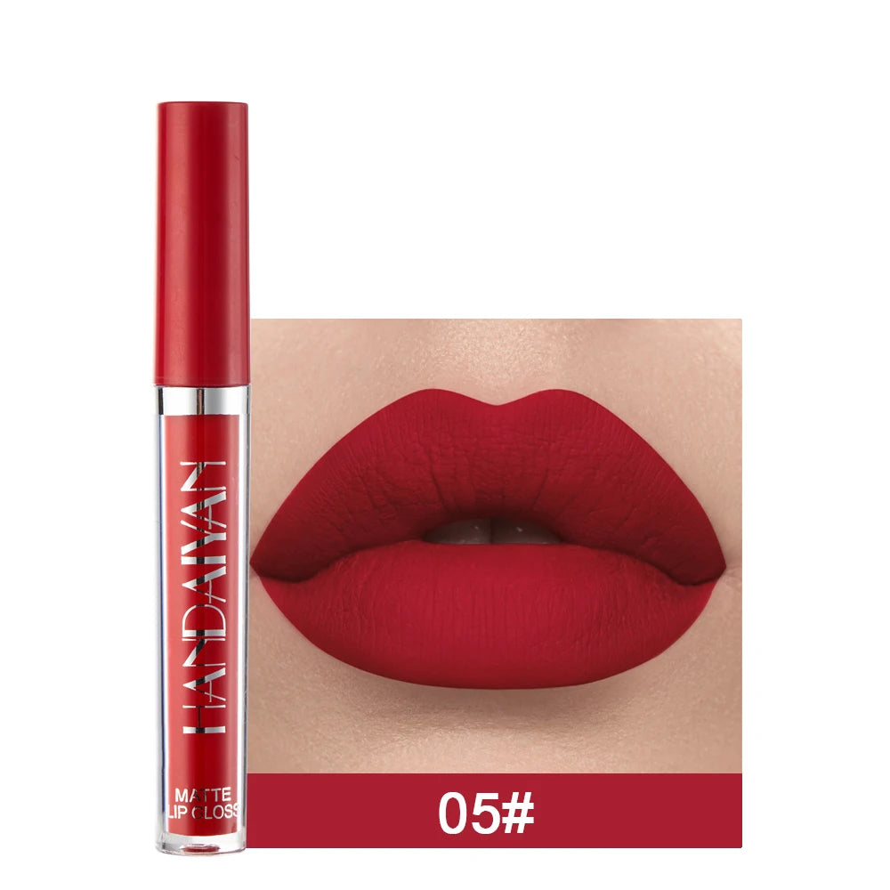 HANDAIYAN Matte Velvet Liquid Lipstick – 12 Shades, Waterproof