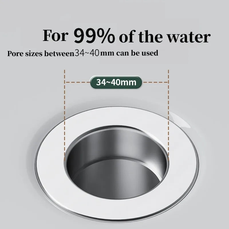 Stainless Steel Floor Drain Filter Washbasin Plug Anti Odor Pop-Up Bounce Core Basin Stopper Hair Catcher Shower Sink Strainer Oasis Select