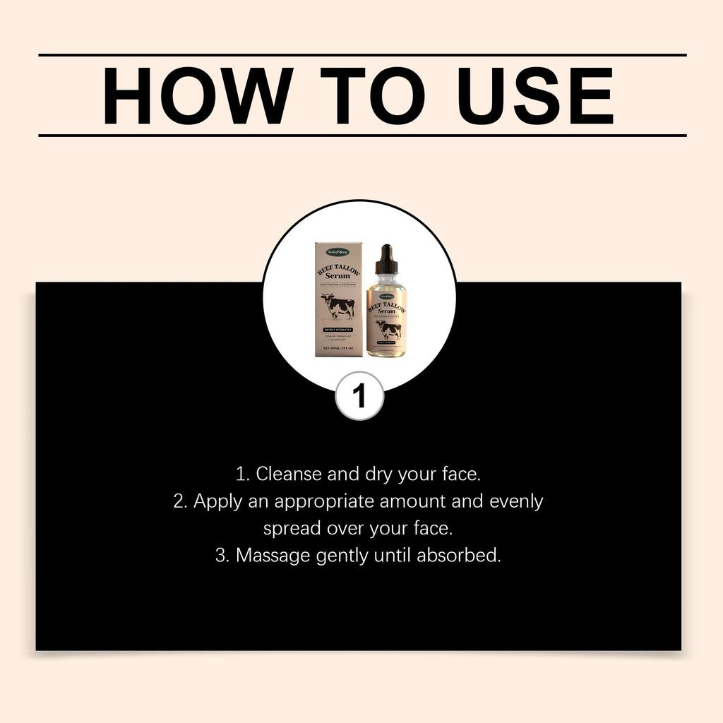 WOODSLEEP Beef Tallow Face Serum – Hydrating & Brightening Face Serum Oasis Select