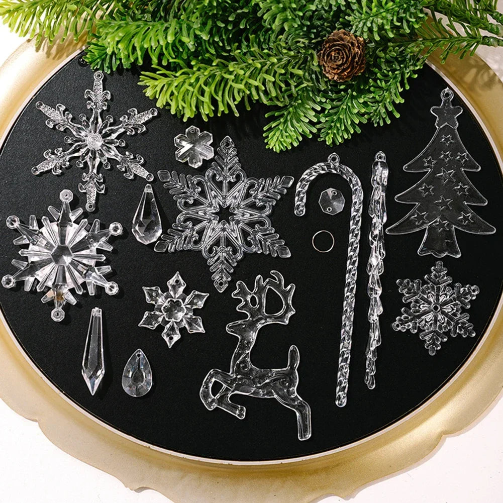 For Christmas Tree Acrylic Christmas Decorations Clear Christmas Themed Acrylic Ornament Set Tree Easy To Hang Oasis Select