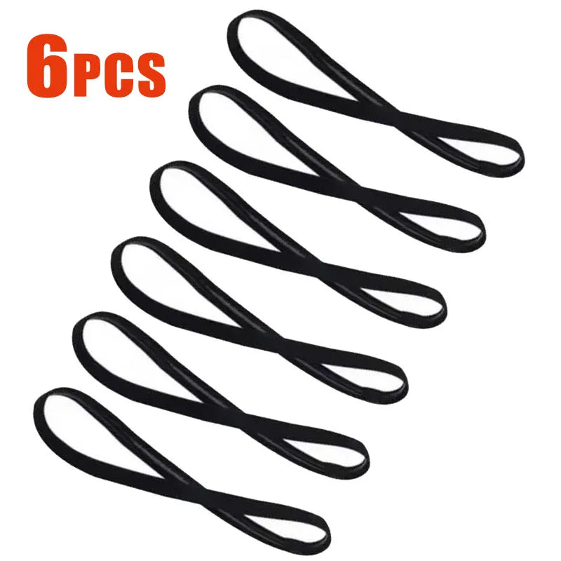6/3Pieces Solid Thick Non-Slip Elastic Sports Outdoor Headbands Hair Headbands Exercise Hair Bands Sweatbands for Women for Men Oasis Select 6pcs black