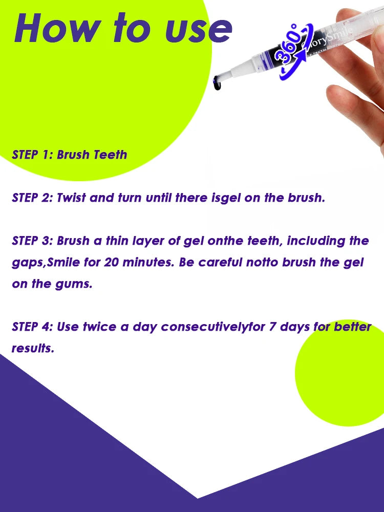 GlorySmile Purple Teeth Whitening Pen – No-Sensitivity Formula