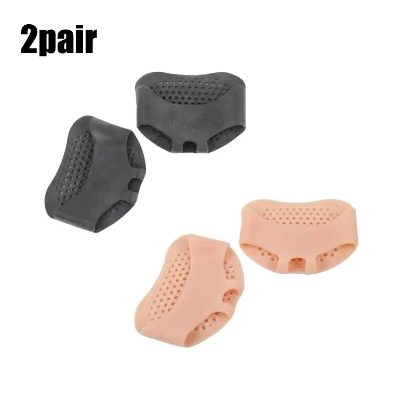 2pcs Silicone Metatarsal Pads Toe Separator Pain Relief Foot Pads Orthotics Foot Massage Insoles Forefoot Socks Foot Care Tool Oasis Select 4pcs black-nude