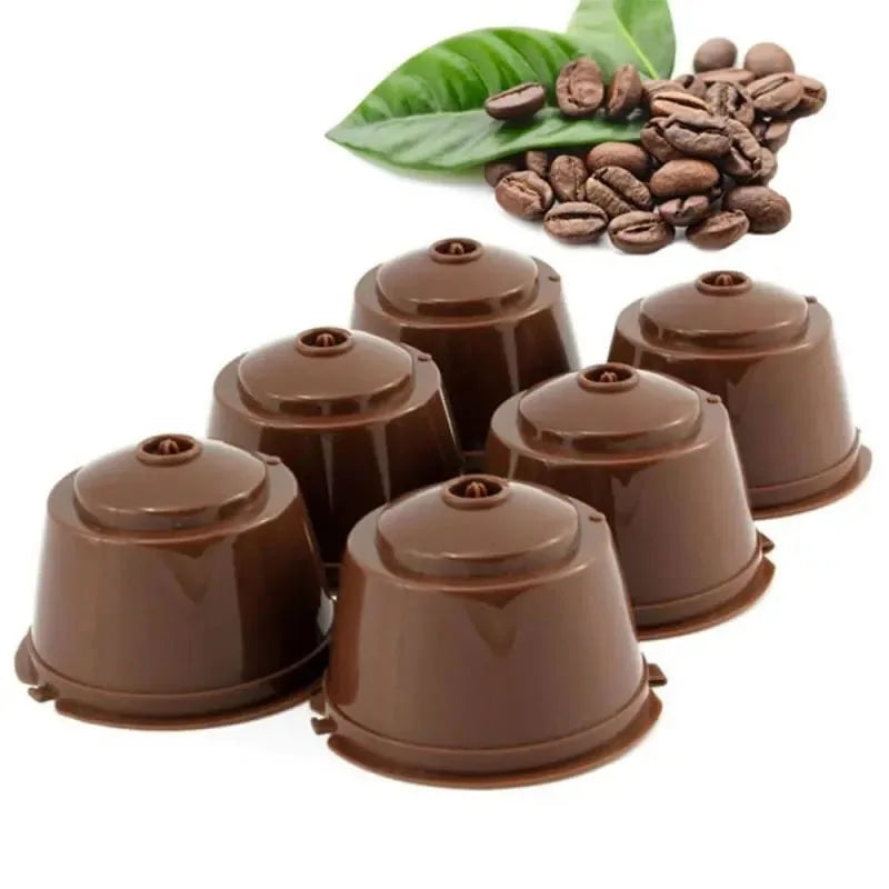 4pcs/Set Reusable Coffee Capsule Filter Cup for Nescafe Refillable Dolce Gusto Coffee Accessories Filter with Spoon Cafe Capsula Oasis Select