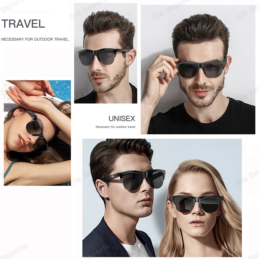 Bluetooth Smart Sunglasses – UV Polarized, Music & Calls