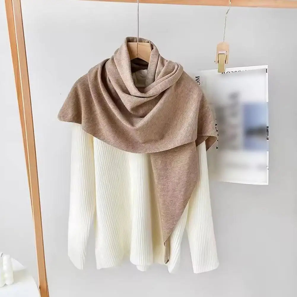 Women's Triangle Scarf Shawl – Wool Blend Warm Shoulder Wrap