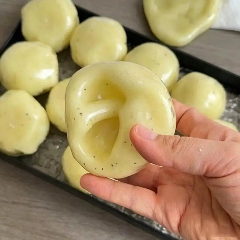1Pc Realistic Mashed Potato Squeeze Ball Textured Sensory Fidget Toy with Crinkly Sound Stress Relief Relax Gift Oasis Select