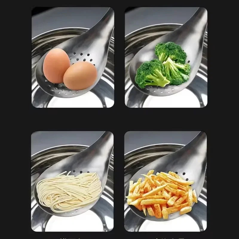Stainless Steel Strainer Spoon Kitchen Colander Spoon Spoon Filter Strainer Food ScoopPerforated Skimmer Colander Oasis Select