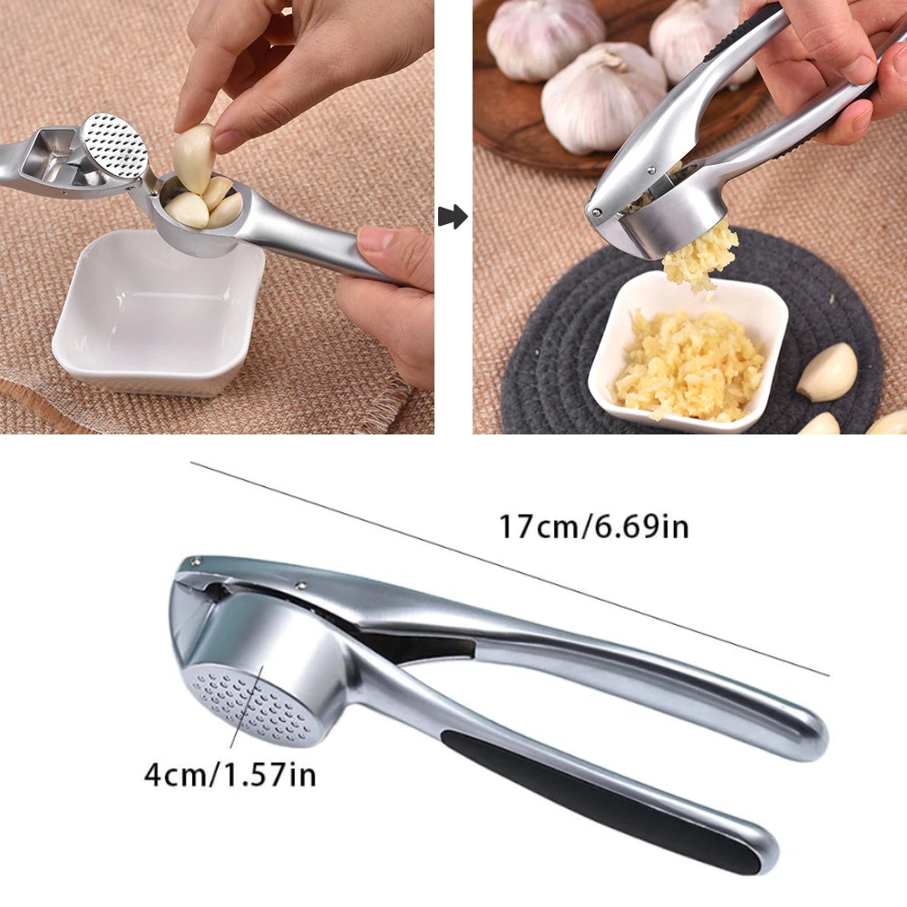 Kitchen Alloy Garlic Masher Garlic Press Manual Crushing & Grinding Tool Multifunctional Squeezer Easy To Clean Kitchen Gadget Oasis Select