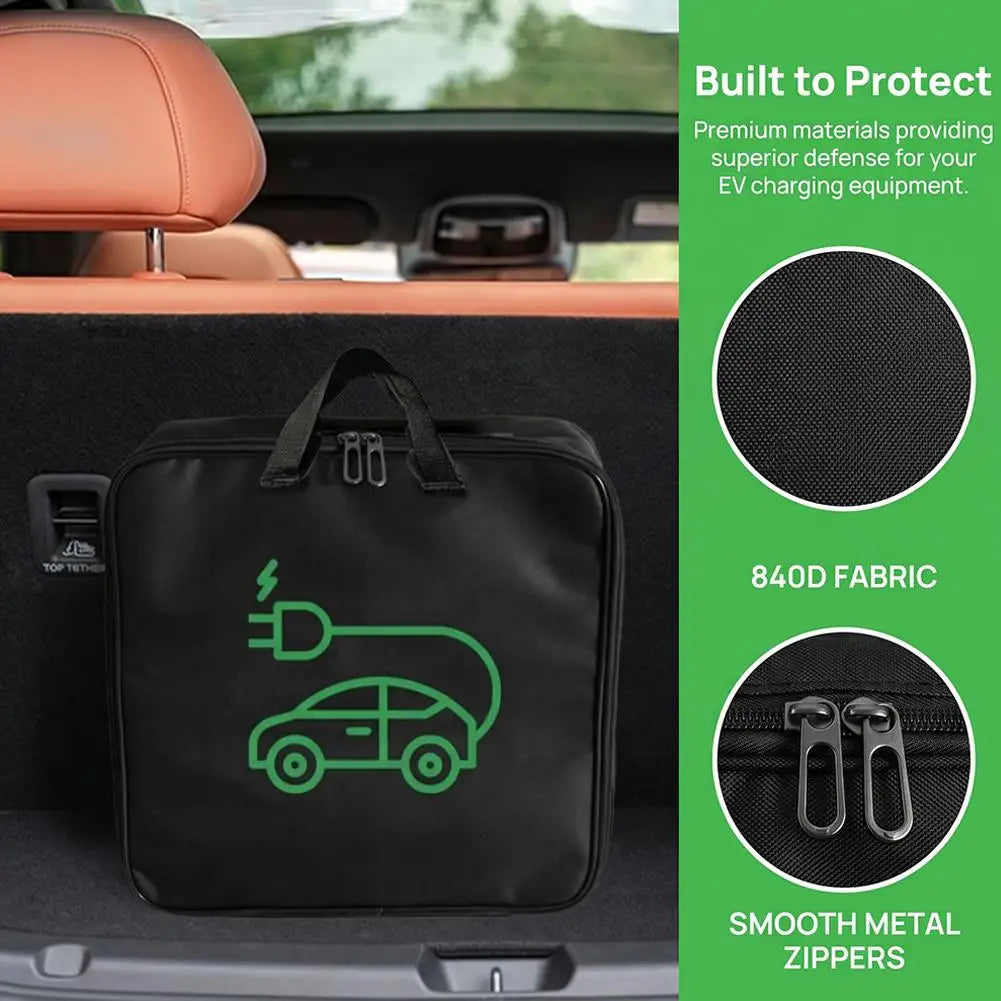 Waterproof EV Charger Cable Bag – Trunk Organizer Case EV Cable Organizer Bag Oasis Select