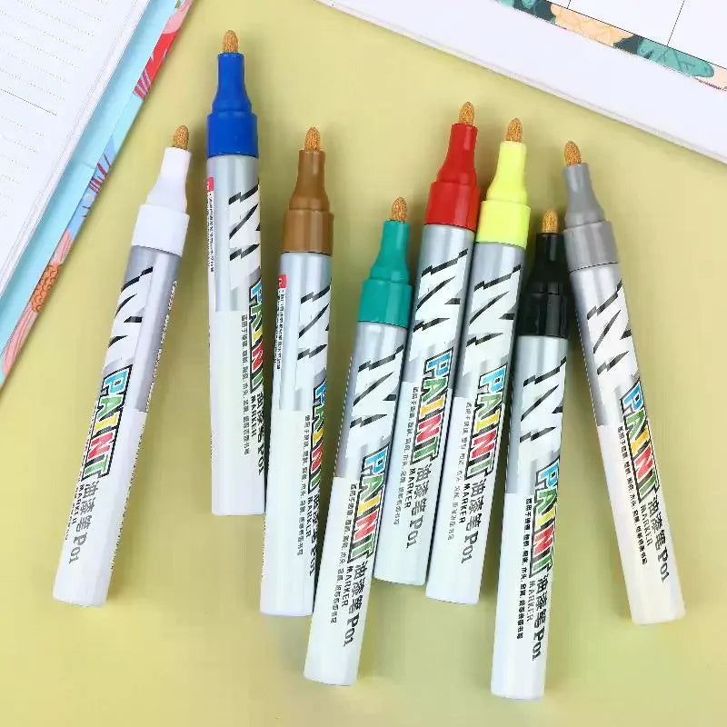 1Pcs Waterproof Marker Paint Pen Vehicle Touch-Up Paint Tyre Oily Markers Quick Drying Signature Pen Stationery Supplies Oasis Select