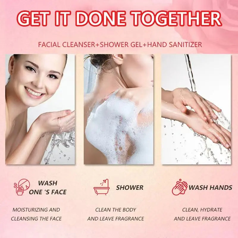 2PCS Rose-Flavored Handmade Essence Soap, Bath and Makeup Removal Handmade Soap, Hydrating and Moisturizing Cleanser Oasis Select