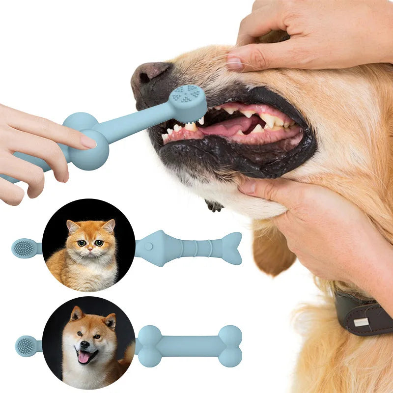 Pet Toothbrush Cat and Dog Oral Cleaning Toothbrush, Anti Tartar Cleaning Pet Supplies Oasis Select