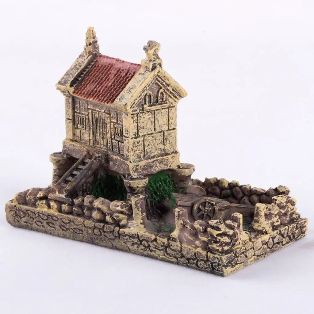 Resin Miniature Figurine House Model | Bonsai & Home Decor