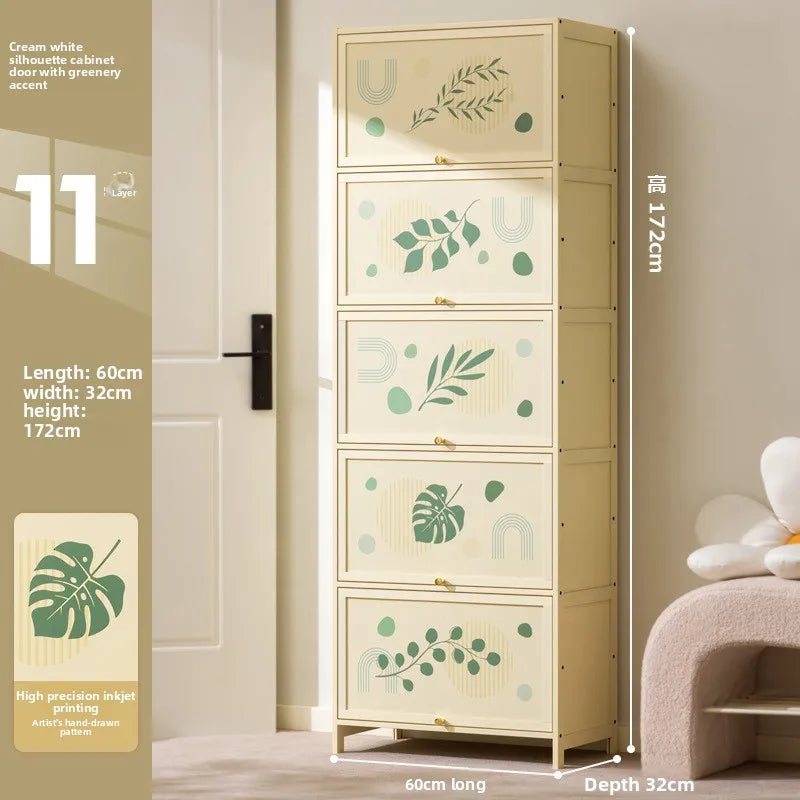 Household shoe cabinet against the wall, dust cabinet, floor storage cabinet, locker, simple shoe rack, storage cabinet Oasis Select Eleven floors 60