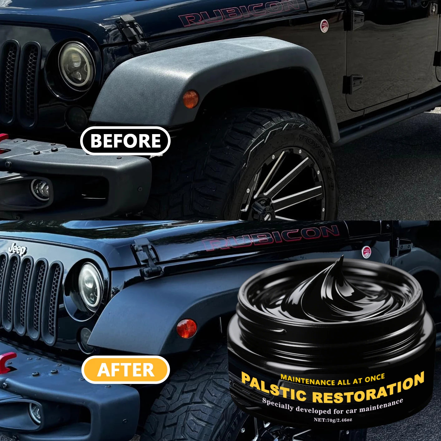 Car Plastic Restorer – Polishing Wax, Scratch Repair & Renewal