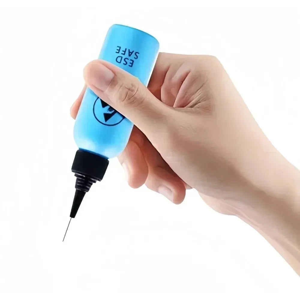 Anti-static Solvent Bottle Plastic Liquid Alcohol Bottle Rosin Washing Plate Adhesive Bottle with Dispensing Needle Repair Tool Oasis Select