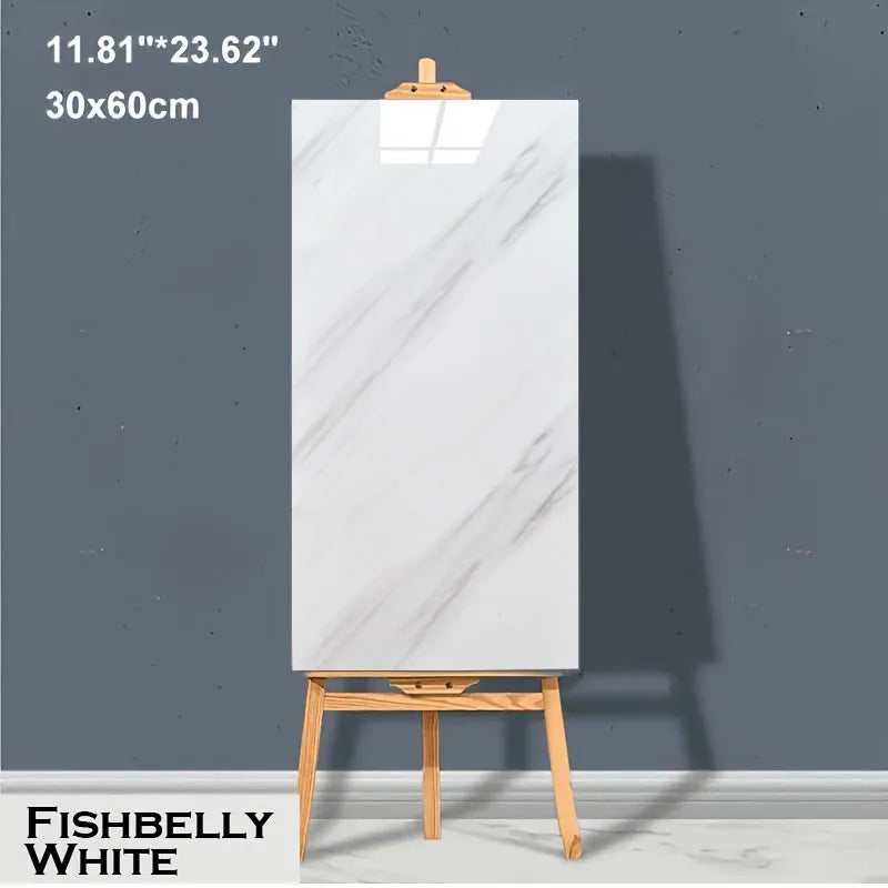 Moisture-proof Adhesive Wall Wallpaper Peel and Stick Wallpaper PVC Waterproof Wall Stickers Imitation Tile Pasting Bathroom Oasis Select B 60cmX30cm-10pcs