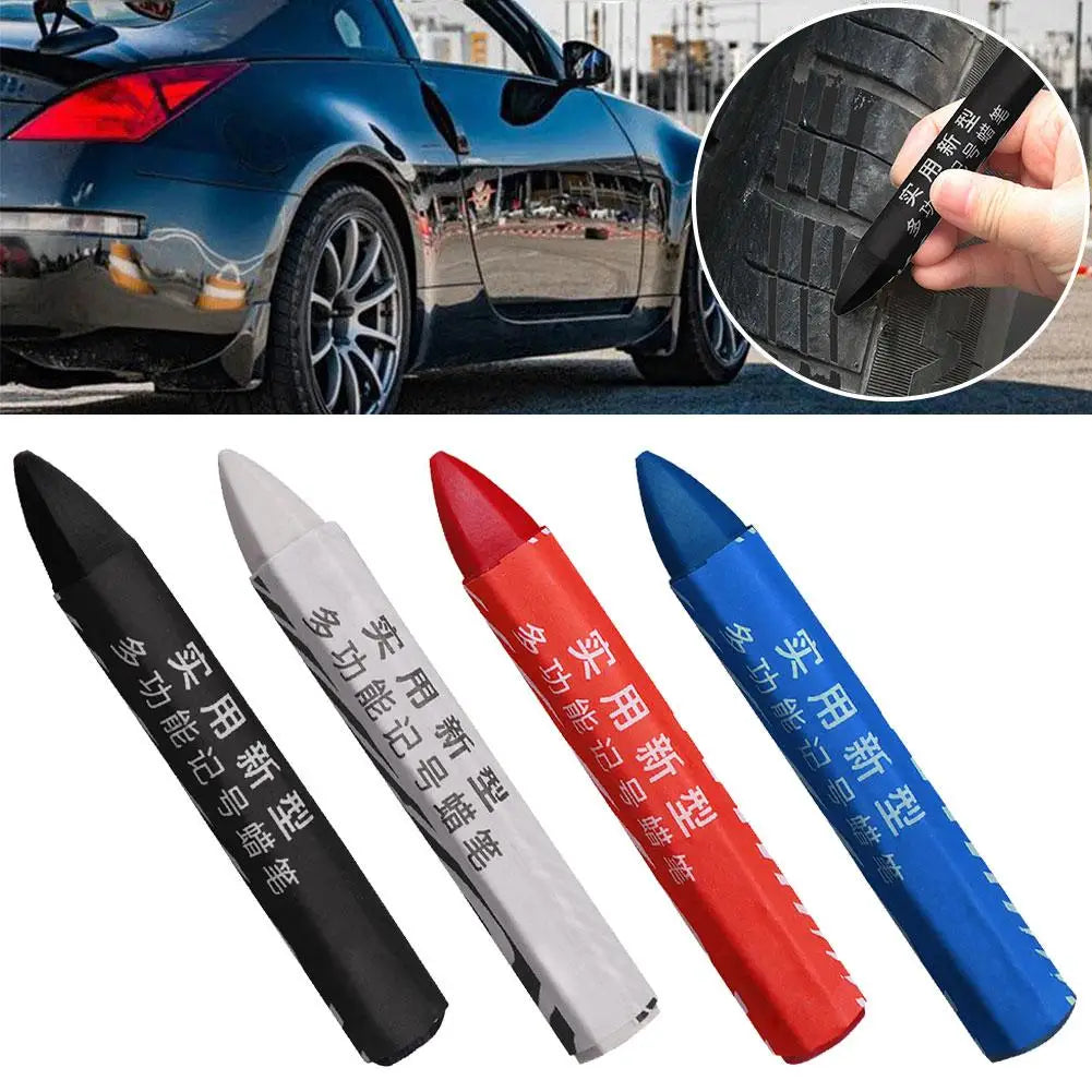 Portable Crayon Marker For Tire Waterproof Oil Resistant Marker Lightweight Crayon Marker Motorcycle Electric Vehicle Fade Oasis Select