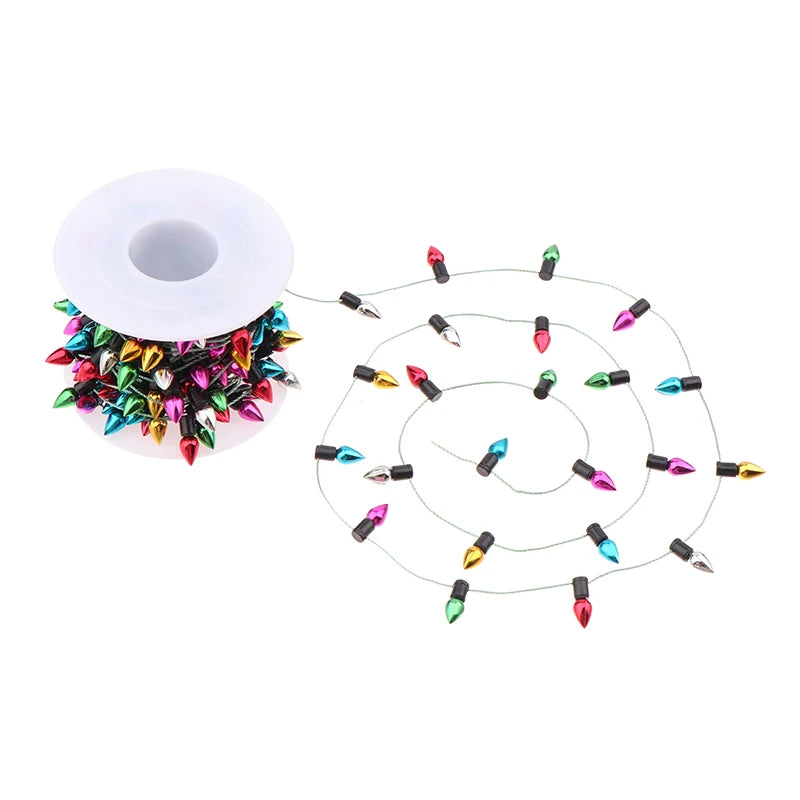 5M/roll Colorful Bulbs String Garland Christmas Home Decorations Xmas Tree Ornaments Navidad New Year Gift DIY Dollhouse Not LED Oasis Select