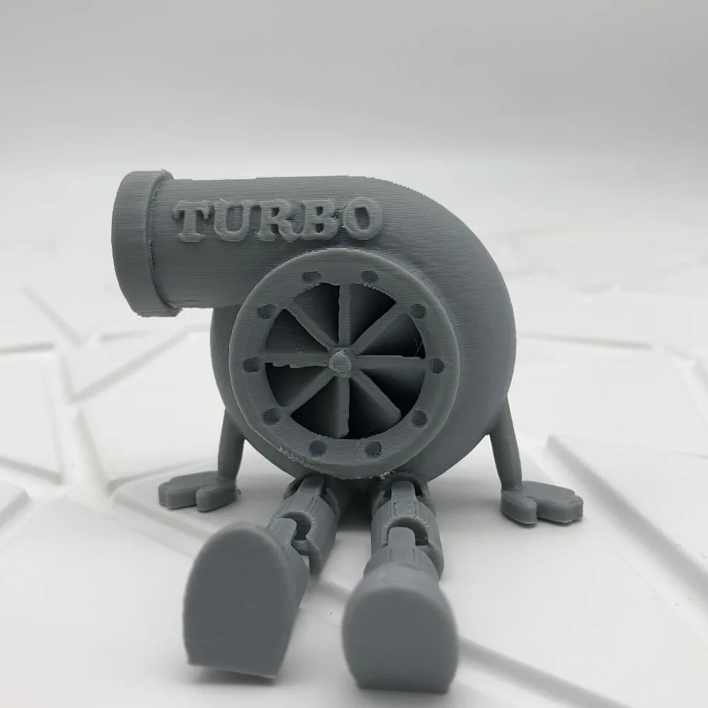 Mini Turbo Character Ornament 3D Printed Articulated Figurin Decor for Desk & Car Display Automotive Fans Model Collectors Gifts Oasis Select