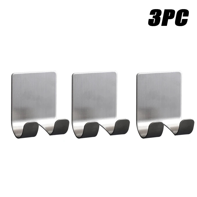 1-15PCS No-Punch Razor Holder Adhesive Razor Storage Hook Bathroom Razor Waterproof Wall Hook Bathroom Shelf Razor Holder Oasis Select Sliver 3PCS