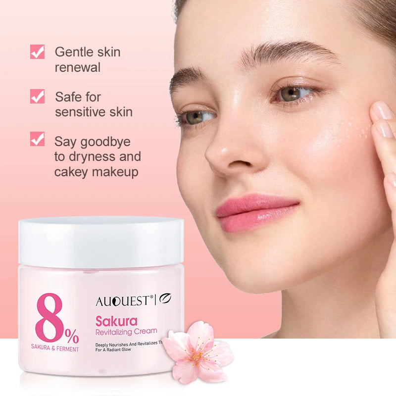 Sakura Face Cream Moisturizing Hydration Gently Nourishing Skin Repair Dryness Deep Moisturizer Facial Cream Skin Care Oasis Select Default Title