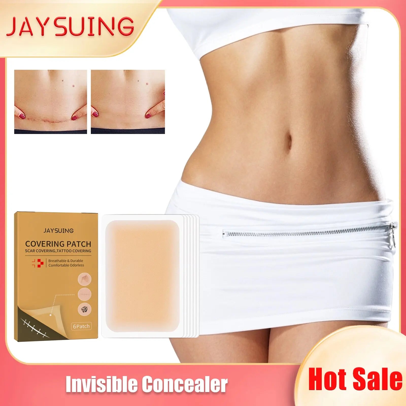 Jaysuing Concealer Patches – Waterproof Tattoo & Scar Cover 6pc