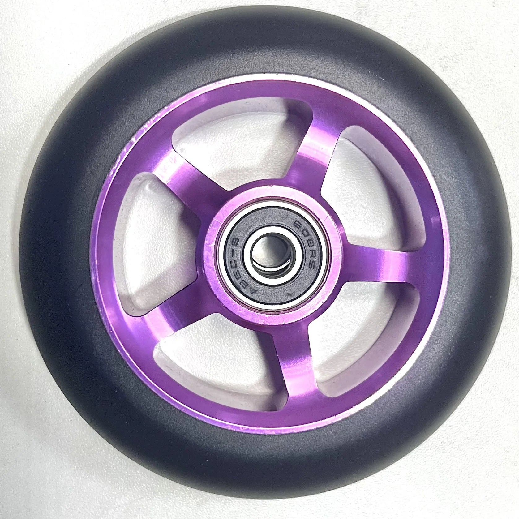100mm Scooter Wheels Replacement with Bearings Aluminum Wear-Resistant PU Stunt Scooter Parts Kick Scooter Accessories 2pcs/set Oasis Select K 100x24mm