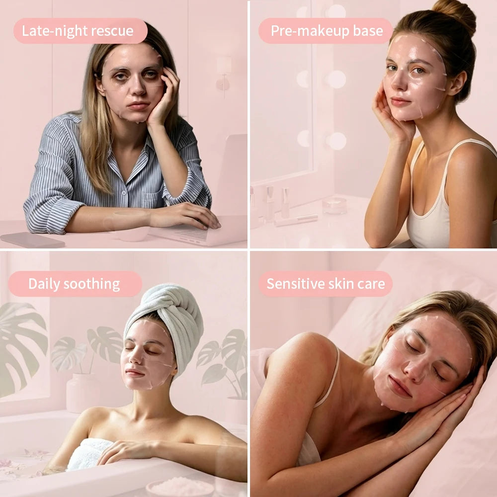Salmon DNA PDRN Pink Vitamin Facial Mask Korean Glass Skin Hydrating Firming Balancing Sheet Mask Nourish Repair Daily Skin Care Oasis Select