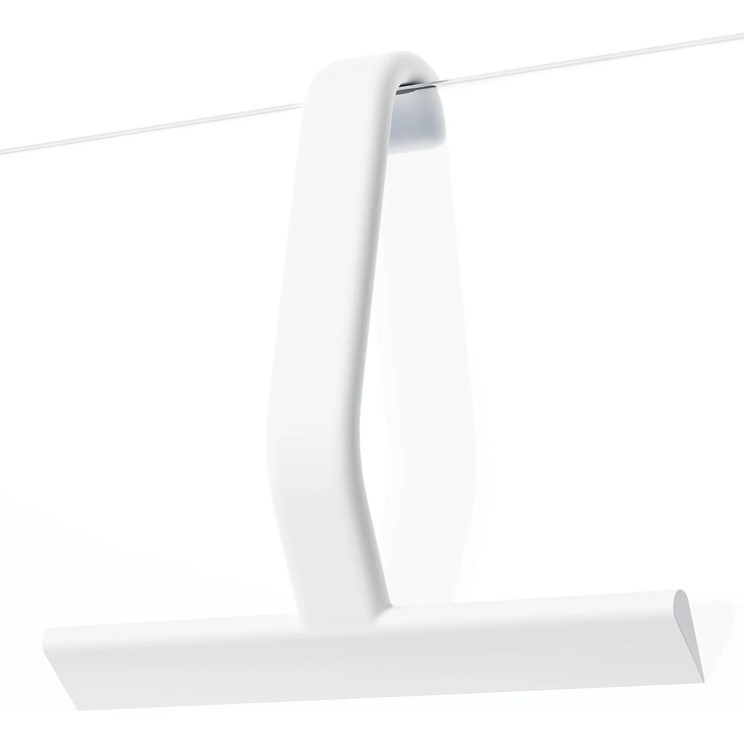 10"Just Hang Shower Squeegee for Glass Doors, All-One-Piece Silicone with Built-in Hook Design for Easy Hanging and Cleaning Oasis Select WHITE