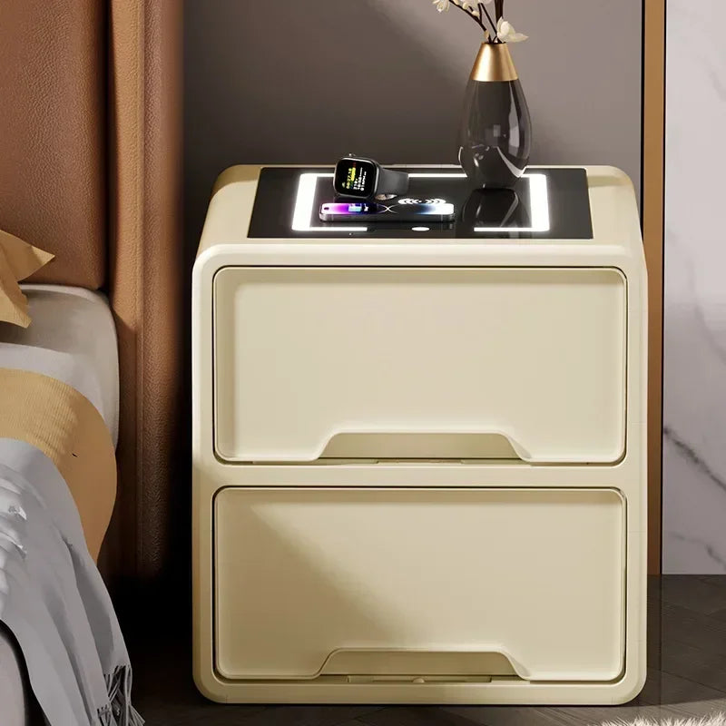 Drawer Snack Storage Cabinet Home Bedroom Living Room With Wireless Charging Multi-layer Locker Free Installation Bedside Table Oasis Select