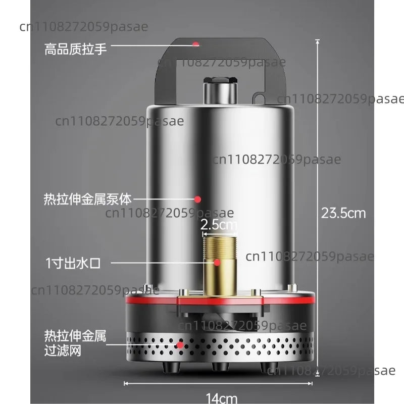 DC Submersible Agricultural Pump 12V–72V | Stainless Steel