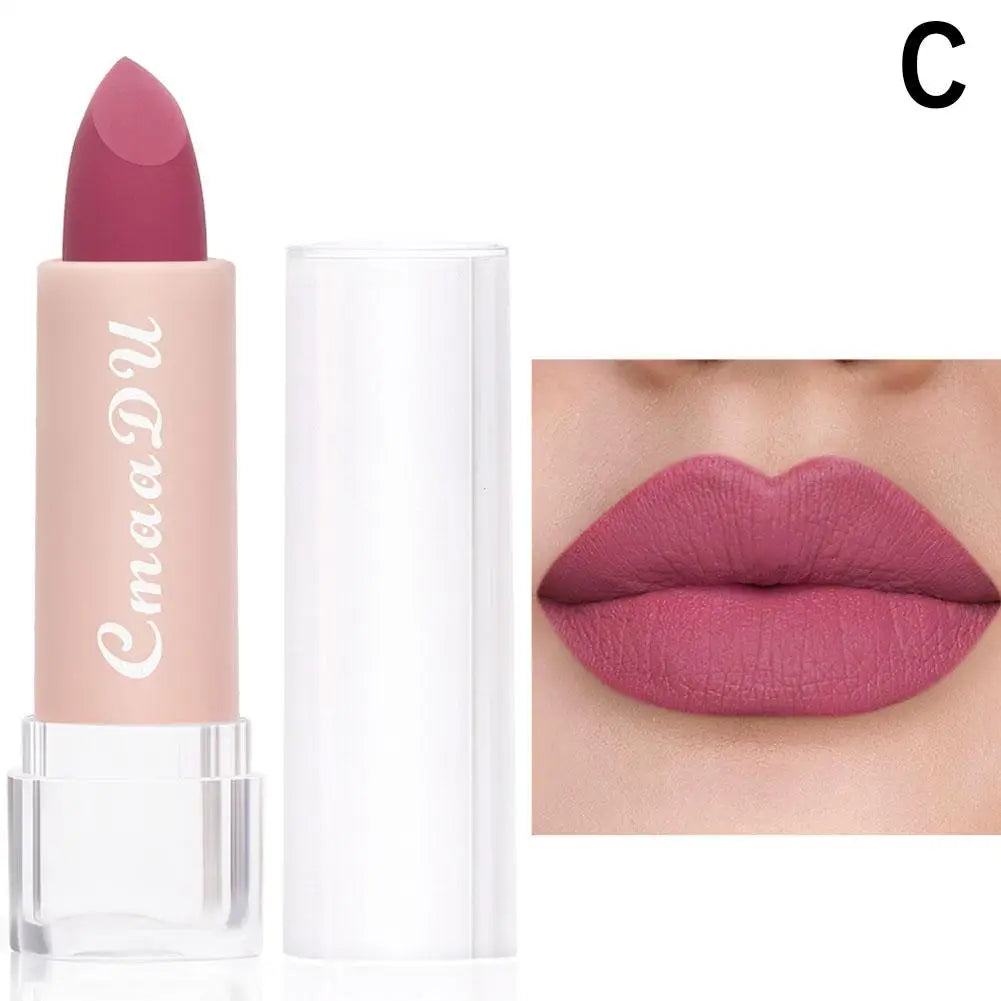 CmaaDu 15-Shade Matte Velvet Lipstick – Waterproof & Long Lasting Matte Velvet Lipstick Oasis Select 03