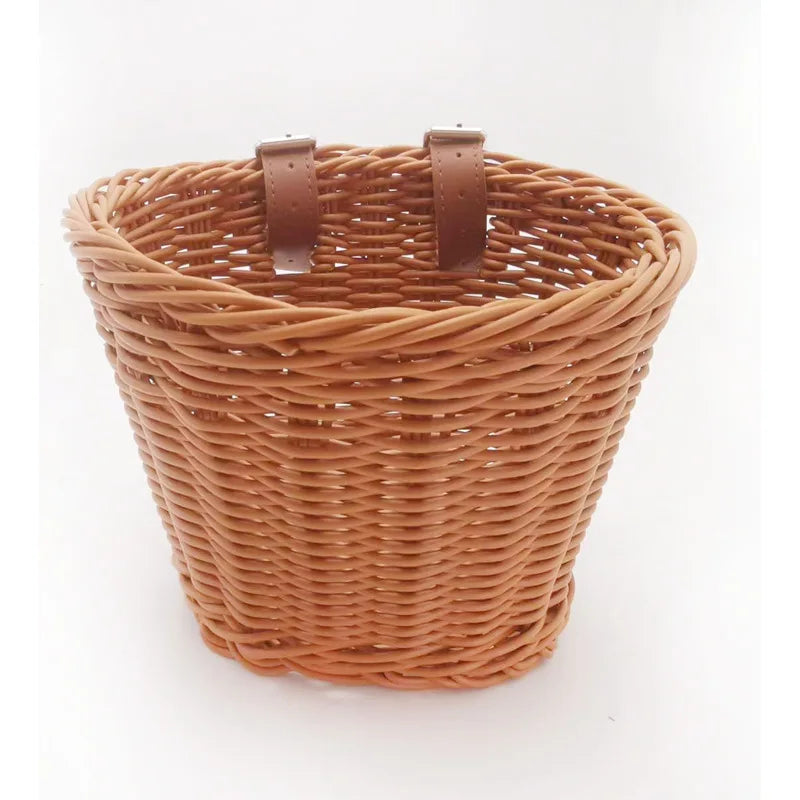 Eco-friendly Woven Rattan Baskets - Fit Scooters Baby Walkers Children's Bikes & Electric Vehicles Multiple Sizes Rattan Basket Oasis Select Brown 21x17x16CM