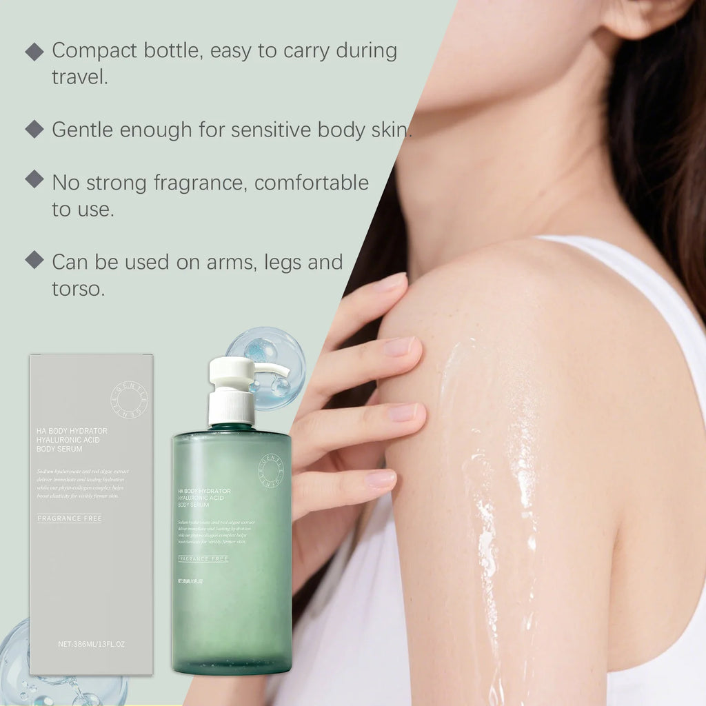 Hyaluronic Acid Body Serum Deep Hydrating Body Lotion for Smoother Plumper Looking Skin Lightweight Fast-Absorbing Body Care Oasis Select