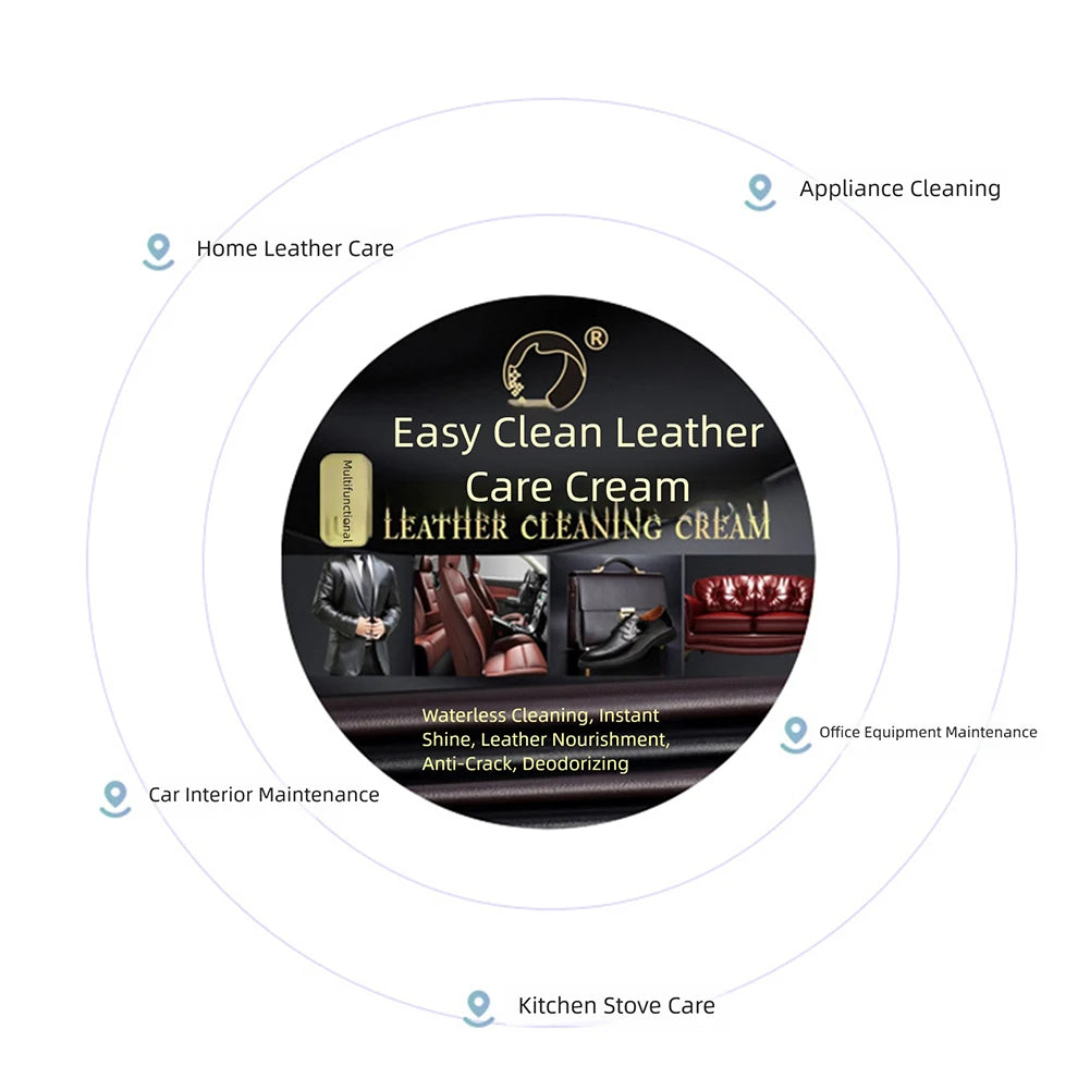 Multipurpose Leather Cleaner & Repair Cream | 160g Paste