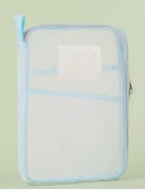 A4 Stationery Storage Bag Double-layer Mesh Zipper Bag Large Capacity Organizer Folders School Office Supplies Stationary Bag Oasis Select c-blue