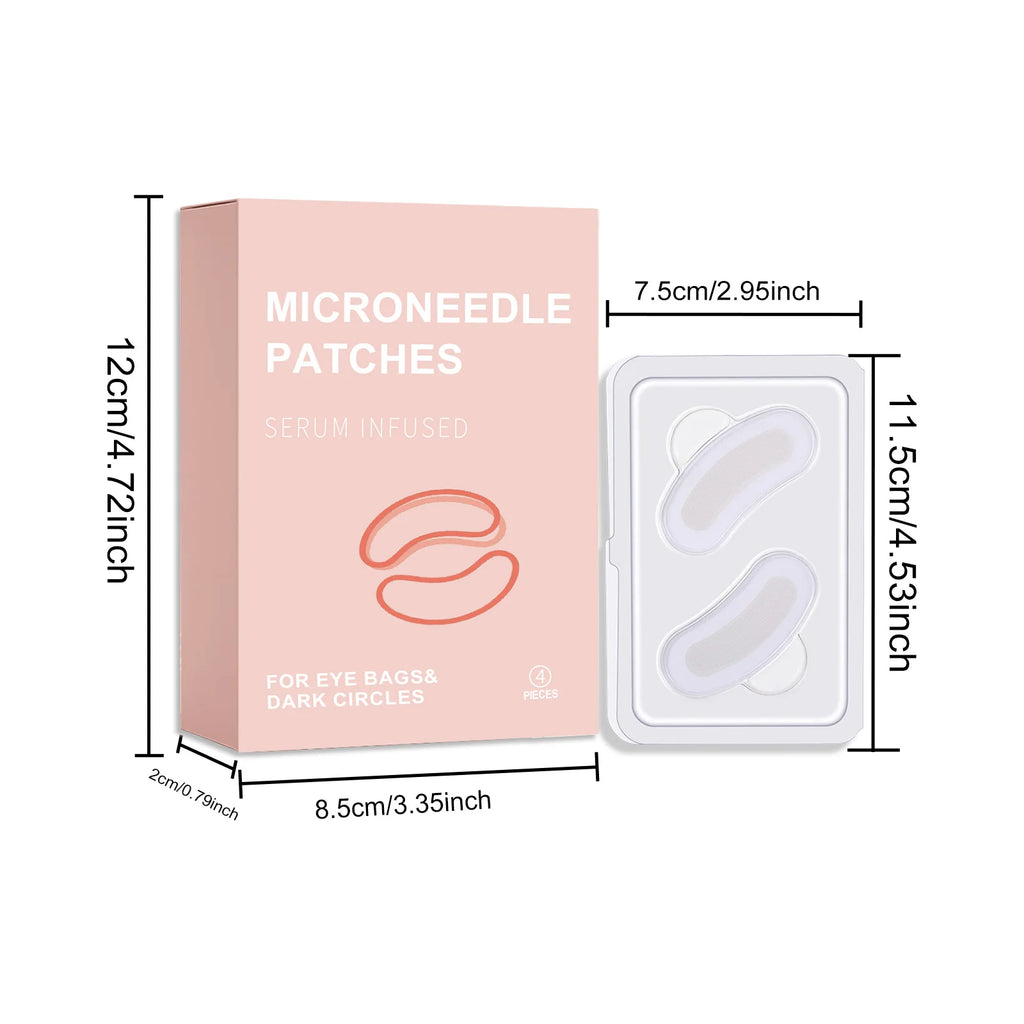0.25mm Retinol Microneedle Eye Patches Mask Reduce Dark Circle & Eye Bags Anti-Aging Firming Patches Forehead & Smile Line Patch Oasis Select