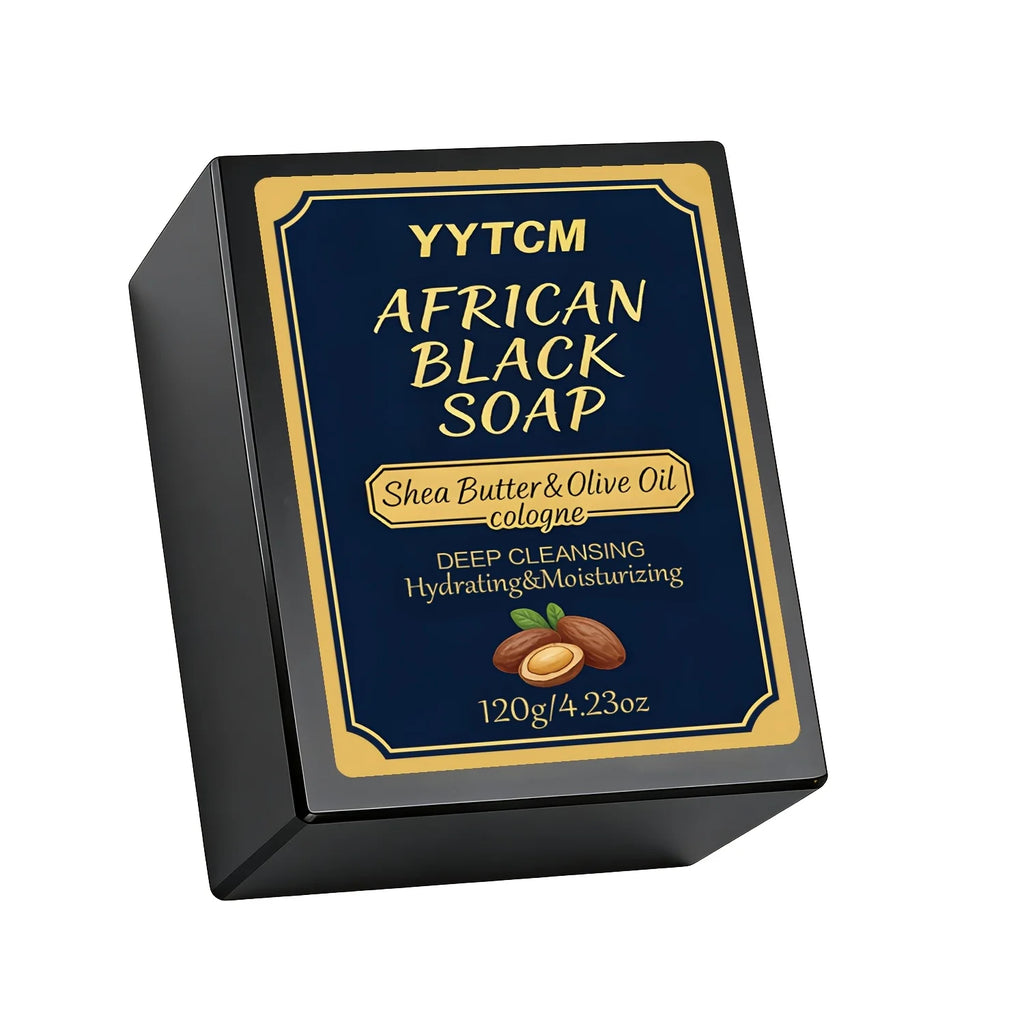 African Black Soap & Bamboo Charcoal Bar – Shea Butter & Olive Oil Cleansing Bar Soap Oasis Select 1Pc