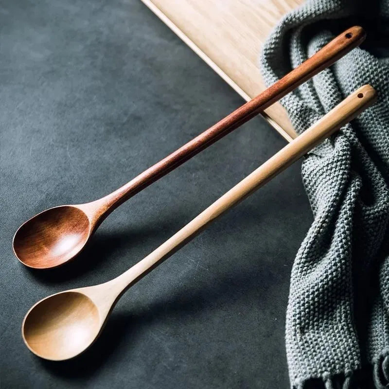 Long Wooden Stirring Spoon with Long Handle – 5 or 10 Pack Wooden Cooking Spoon Oasis Select