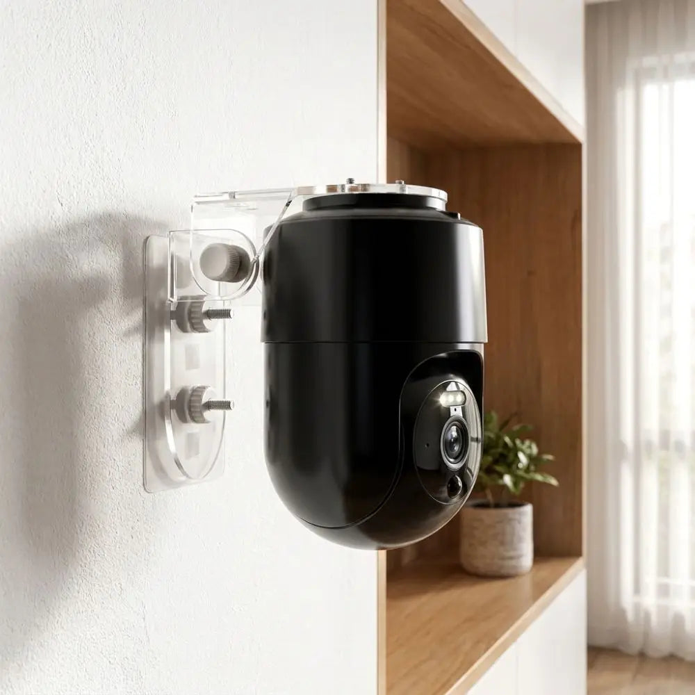 Acrylic Video Surveillance Camera Mount L Shape Adjustable-angle Security Camera Brackets Upside-Down Mount Drill-Free Fixer Oasis Select