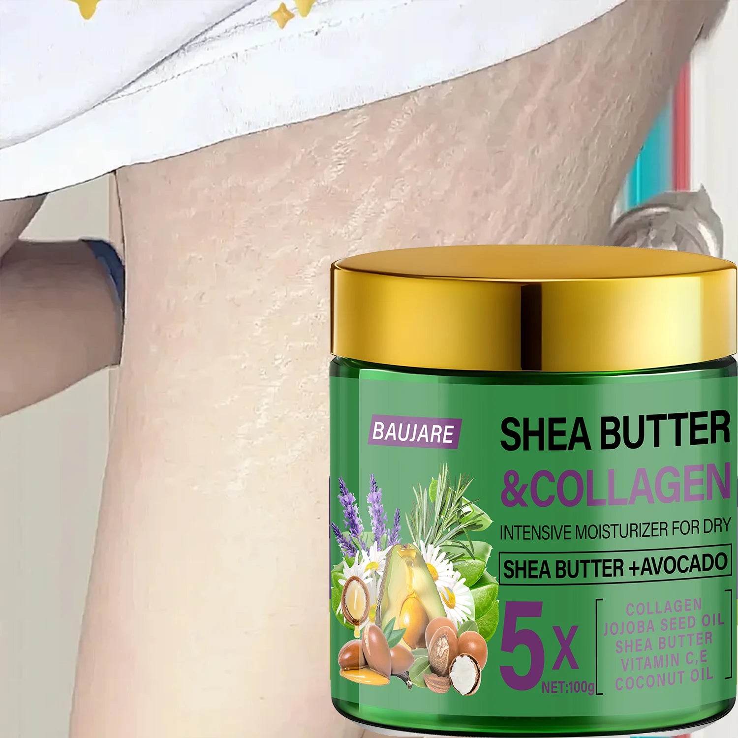 Shea Butter & Collagen Face Cream – Dry Skin Moisturizer Face & Body Cream Oasis Select